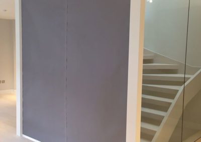 Fire Curtain Over Stairs