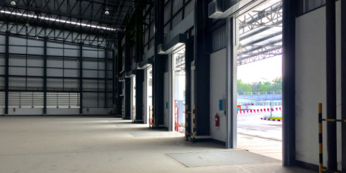 Industrial warehouse roller shutters