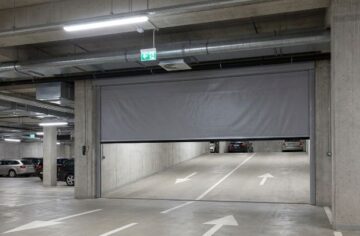 UK/FC8 fire curtain installed underground car park